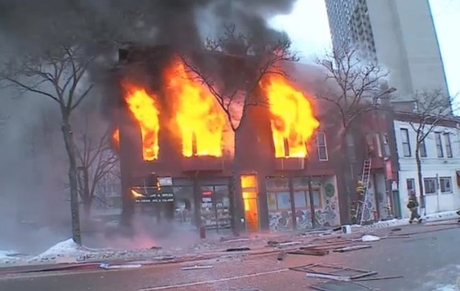 Minneapolis New Years Morning 2014 Explosion